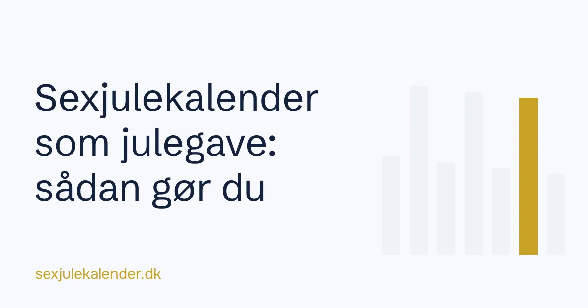 Sexjulekalender som julegave: titelgrafik med guidens overskrift