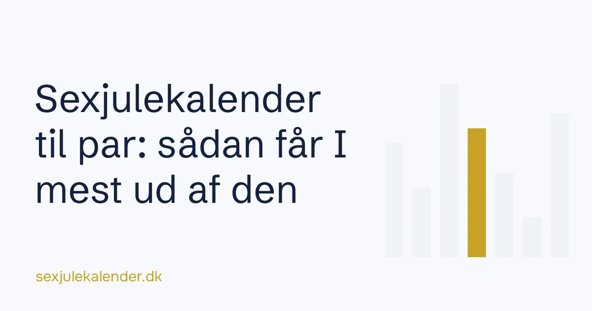 Sexjulekalender til par: titelgrafik med guidens overskrift